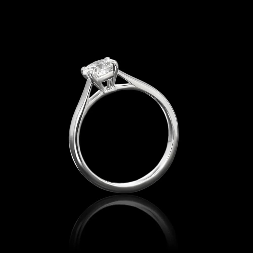 Каблучка з діамантом з білого золота Elegance R22 0,80ct 18K GIA